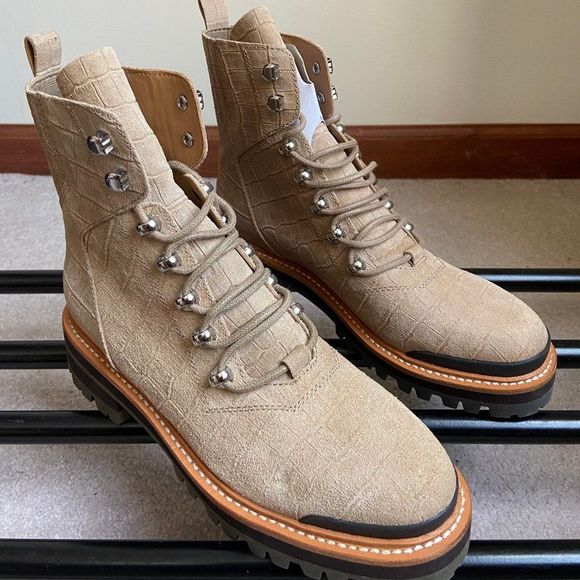 MARC FISHER Women Izzie 2 Leather Combat Hiking Boots - NEW NWOB - Picture 7 of 8